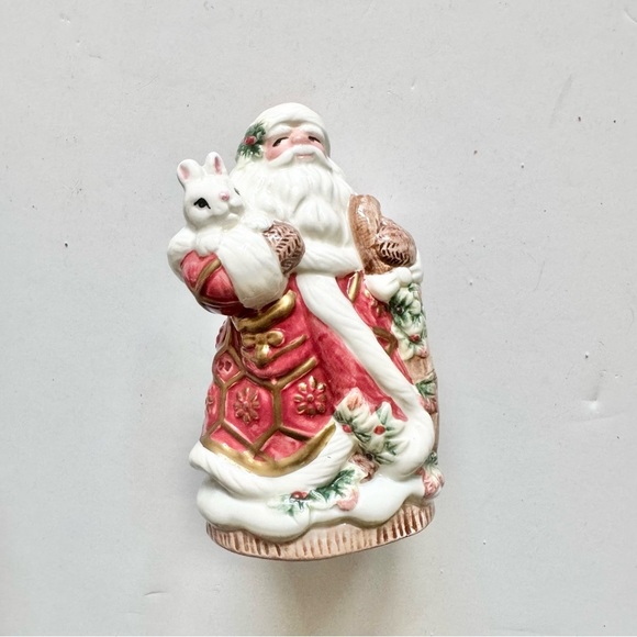 Fitz & Floyd Florentine Holiday 2003 Salt Pepper Shakers (Santa & Rabbit) in box - Picture 3 of 12
